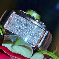14k rose gold ring 0.65ct natural diamond invisible set sz 7 vintage 10.60g N282