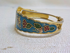 Cloisonne Enamel Bangle/Clamper Unisex Adult Bracelet