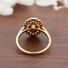 Vintage & Antique 0.35 Ct Marquise Cut Moissanite Stone Anniversary Mosaic Ring