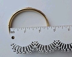 Coleman Co 1/20 14k Rose Gold Filled Bangle Flower Bracelet 7.5″