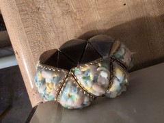 Vintage 3 Inch Stretchable Bracelet Multicolored Truangles