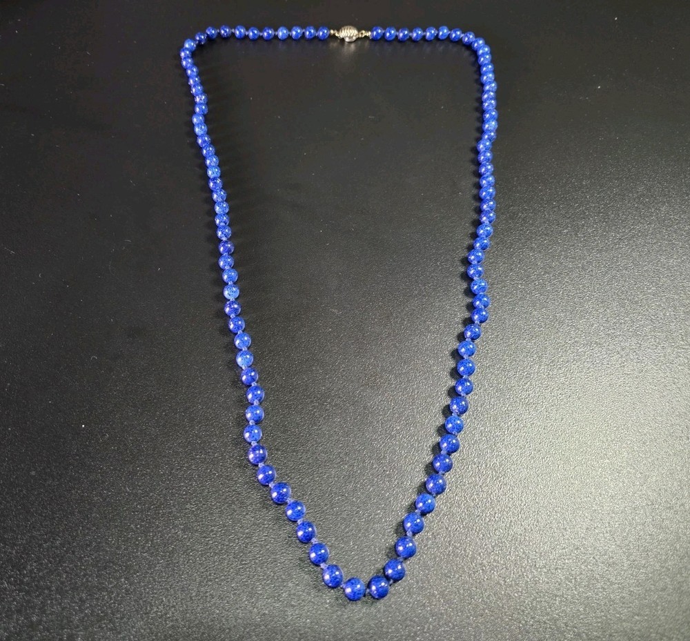 Les Bernard Czech Glass Knot Strand Necklace