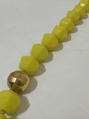 Vintage Kate Spade Faceted Beaded Necklace 32” in Bright Yellow Cut To The Chase
