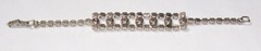 Vintage rhinestone bracelet * 49 round prong-set stones * 50s/60s
