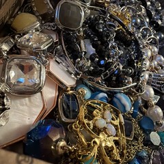Vintage to Now Jewelry Lot All Wearable Untested. No Junk. Box B8 Rhinestones
