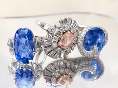 17.11Ct Ceylon Sapphire and 0.50Ct Diamond Platinum Cocktail Ring Circa 1950
