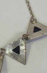 Vintage Silver/Black Choker Necklace Reversible