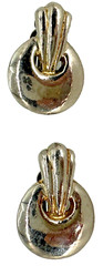Vintage 1970/80s Clip On Earrings, 4 Pair, Gold-tone, used (DD1)