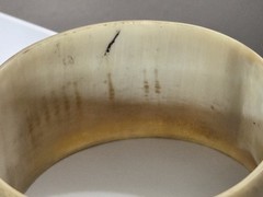 Vintage Buffalo Horn Beige 1 1/2″ Cuff Bracelet 7.5″
