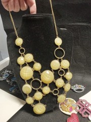 Vintage 2 Modern Costume Jewlery Lot Statement Necklaces Earrings Bracelets Pins