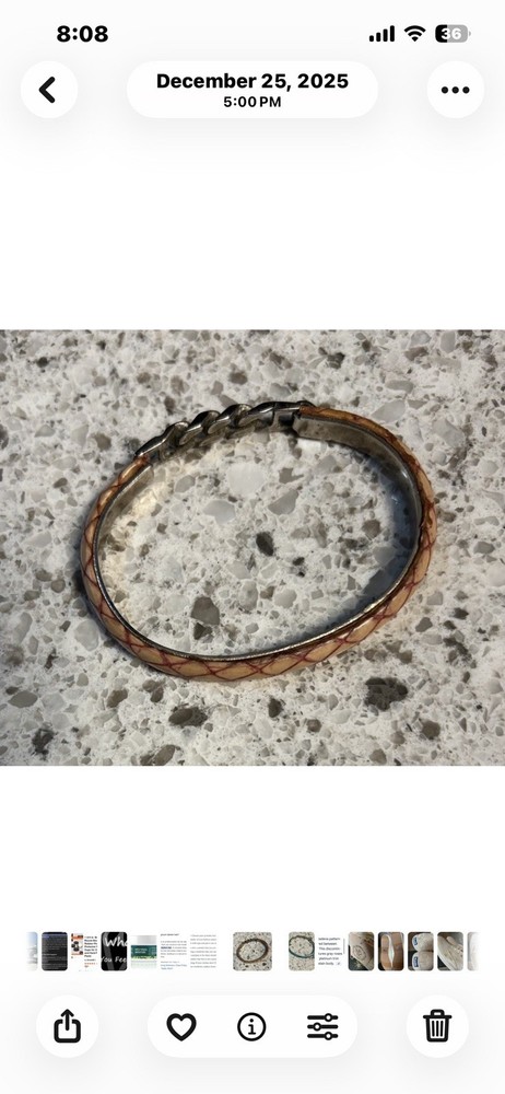 Vintage Italian Snake Skin Bracelet