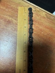 Antique Victorian Mourning Vulcanite Chunky 20″ Cable Chain Necklace