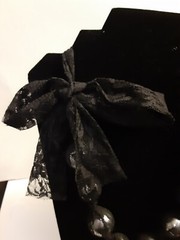 Estate Lace Faux Pearls Lanvin? Style Sash Necklace