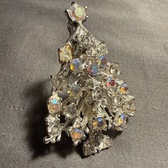 Vintage Aurora Christmas Tree Brooch