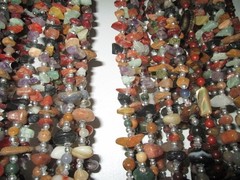 LOT 9 Wearable CHUNKY Semi-Precious Stones bead abalone seed necklace 2.61 lbs