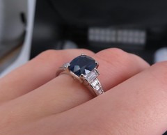 1.89ct GIA Burma No Heat Blue Sapphire & 0.54ct Diamond Platinum Ring Size 7.5