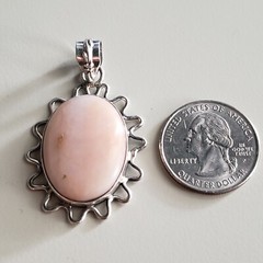 VINTAGE COLLECTIBLE STERLING SILVER 925 PENDANT, 2″ GENUINE STONE