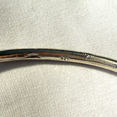 VINTAGE STERLING SILVER BANGLE WEST INDIES ISLAND BALL CUFF BRACELET 22g