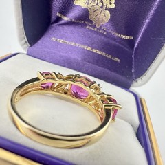 VTG Ross Simons Ruby Gold Vermeil 925 Sterling Silver Cluster Ring SZ8 Read