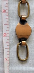 Copper Mid Century Modern Organic Shaped Oval Connectors Hinged Clip…