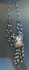Elegant Vintage Style Necklace features Antique Natural White Stones
