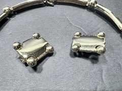 VTG GIVENCHY Paris New York Runway Dot Dash Choker & Earrings Set
