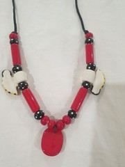 Flying Colors Lady Bug/bee Ceramic Necklace/Brooch/Earrings Bee/ladyBug Colorful