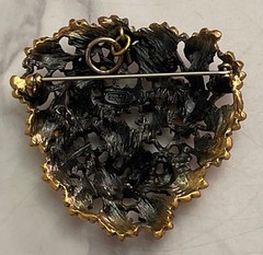 Vintage Gold Tone Leaf Brooch Pin Pendant Jewelry H-11