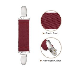 3pcs Dress Cinch Clips Sweater Shawl Collar Scarf Clip(Brown Black Wine Red)