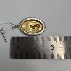 Vintage Ukraine Pendant Icon Sterling Silver 925 Enamel Jewelry Beautiful 1.7gr