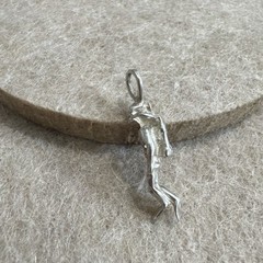 Vintage Sterling Silver Scuba Diver Pendant for Necklace Jewelry Sea Adventure