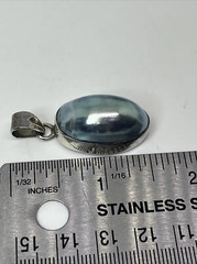 Vintage Natural Shell Sterling Silver Pendant