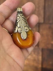 Aunt Elza’s Amber Yoke Amulet Magnificent Magical Fortune Teller Heirloom