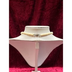 Vintage Jewelry – Choker Necklace – Simulated Puka Shell – 16” – 1990s / 2000s