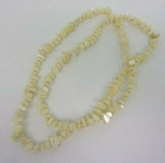Beads Necklace Jewelry White Rock Stones Faux Tiny Pearls String Strand 39cm