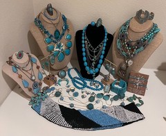 51 pc Vintage Costume Jewelry Lot Southwestern Faux Semi-Precious style Jewelry