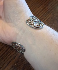 Vintage Sterling Ross Simons Swirl Scroll Cuff Bracelet 31g See Pics/Description