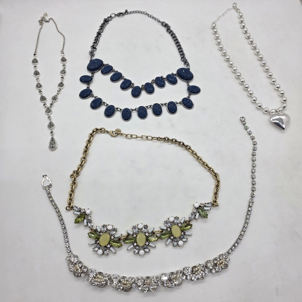 ESTATE Costume RHINESTONE Jewelry Necklaces LOT Some SIGNED Weiss Loft