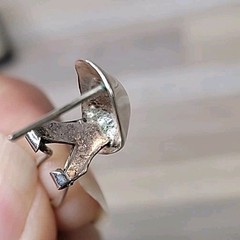 Estate Sterling Silver 925 Earrings Pierced Post Teardrop Shaped Earrings 15