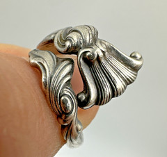 Wallace Sterling Silver Romance of The Sea Ring Size 6.25 Vintage 1950 MCM