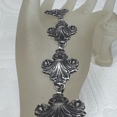 Antique Bracelet Peruzzi Renaissance Revival 800 Silver Gothic masterpiece Italy