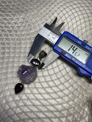 Sterling Silver 925 Amethyst Pendant with Raw Crystal Cluster – 62mm
