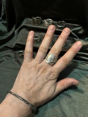 Spoon Ring/Bracelet Lot Of 12- Silver Plated &Stainless Steel- Antique &Vintage