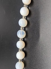 Vintage Opalite 10mm Bead Necklace 21″L Beautiful!