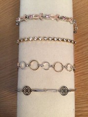 Lot Of 4 Signed Vintage AVON Bracelets Gold/Silver Tone Rhinestones Enamel