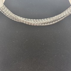 VTG Silver Tone Multi Strand S Link Choker Necklace 15 In