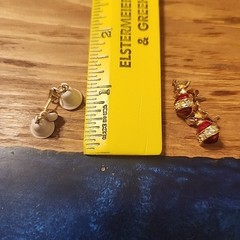 Vtg Jewelry Christmas Holiday Earrings Hollycraft Brooch Variety Bundle Of 8