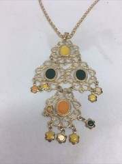 Vintage Celebrity NY Chandelier Necklace – Gold Tone