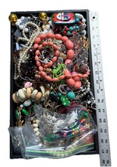 5.76 Lbs Bulk Craft Jewelry Lot Junk Repurpose Beads Wearable As Pictured As Is