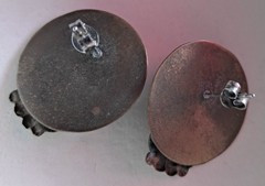 Vintage Mixed Metals Rabbit Earrings With Black Stone Accent Oxidized Bunny 3D